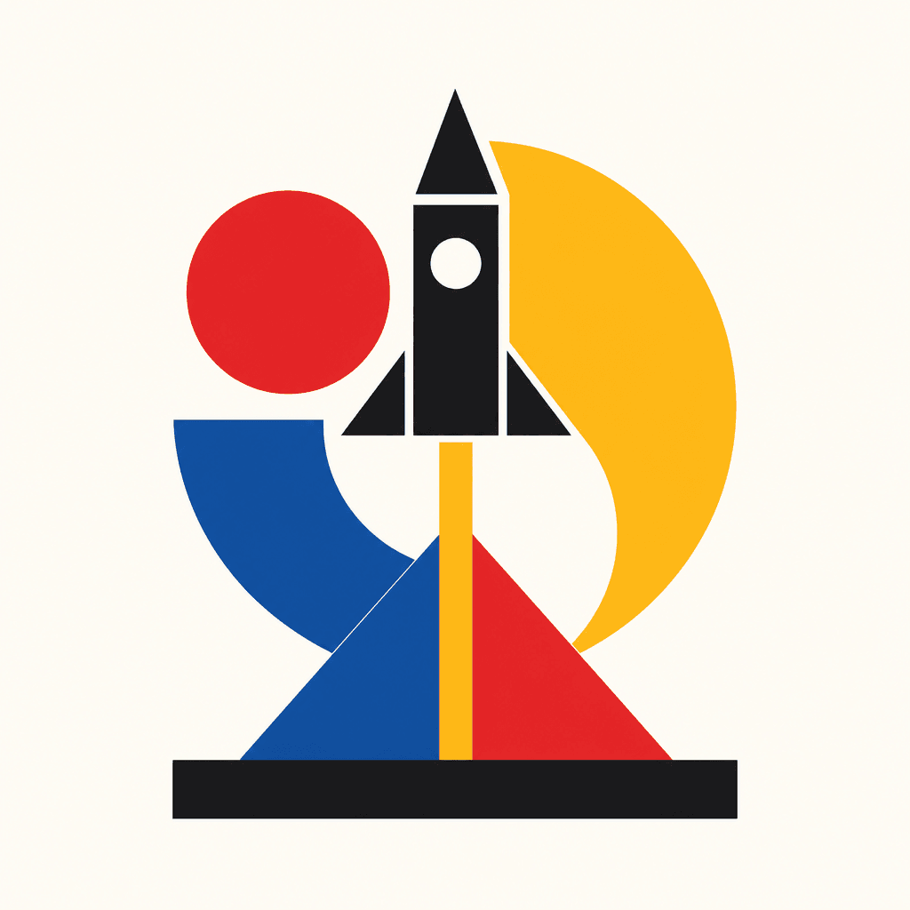 Rocket startup logo design made in Julius