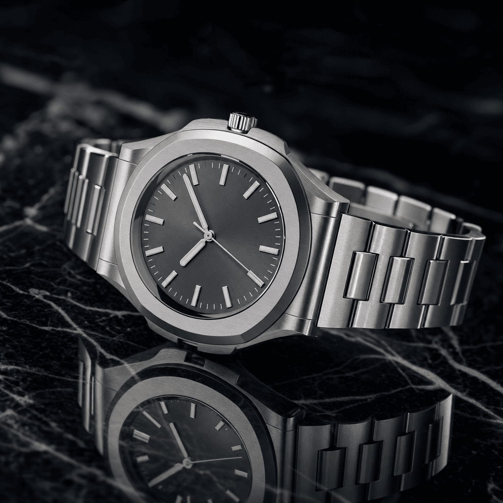Premium wristwatch product image made in Julius