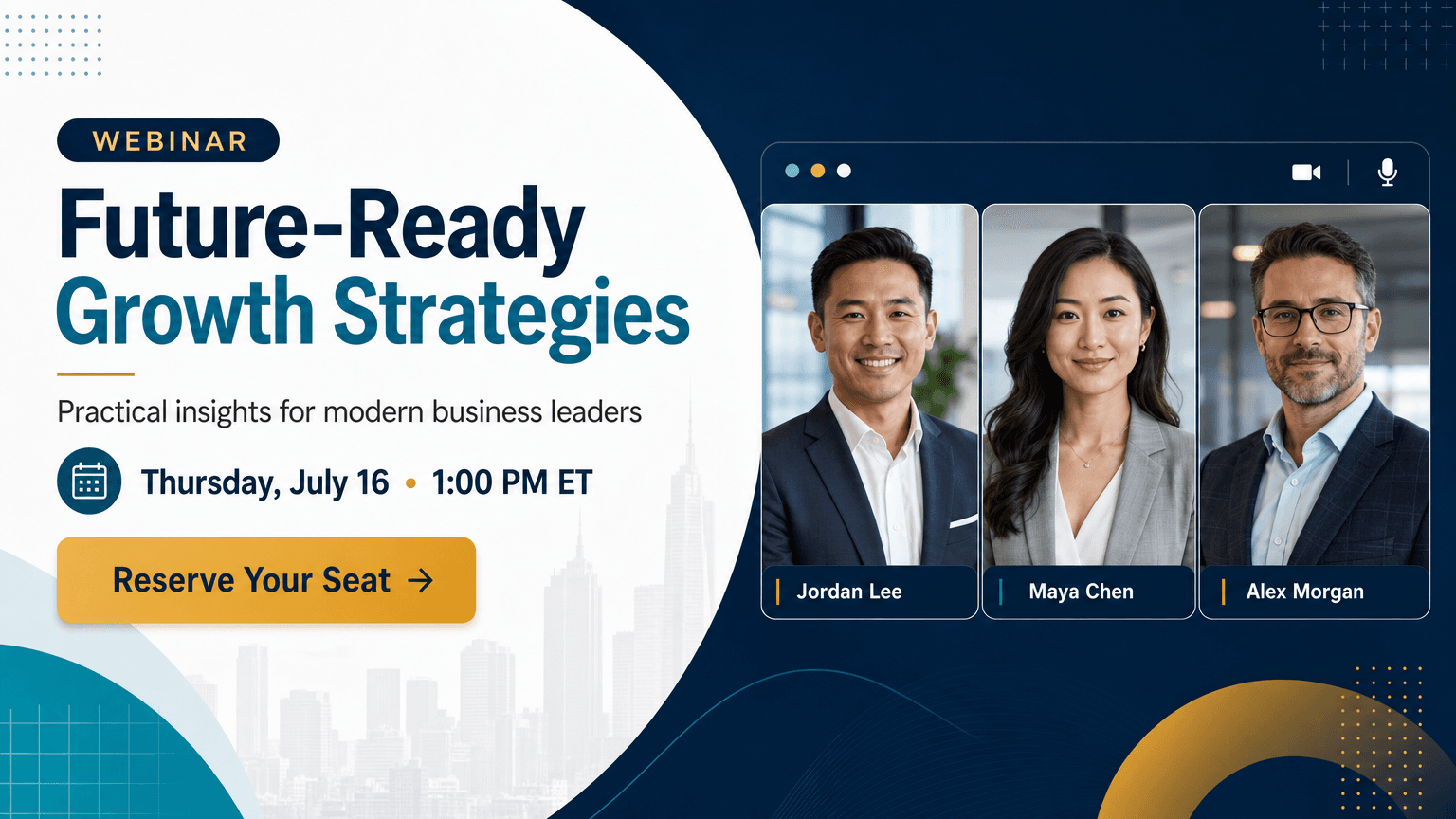 Webinar promo graphic image made in Julius