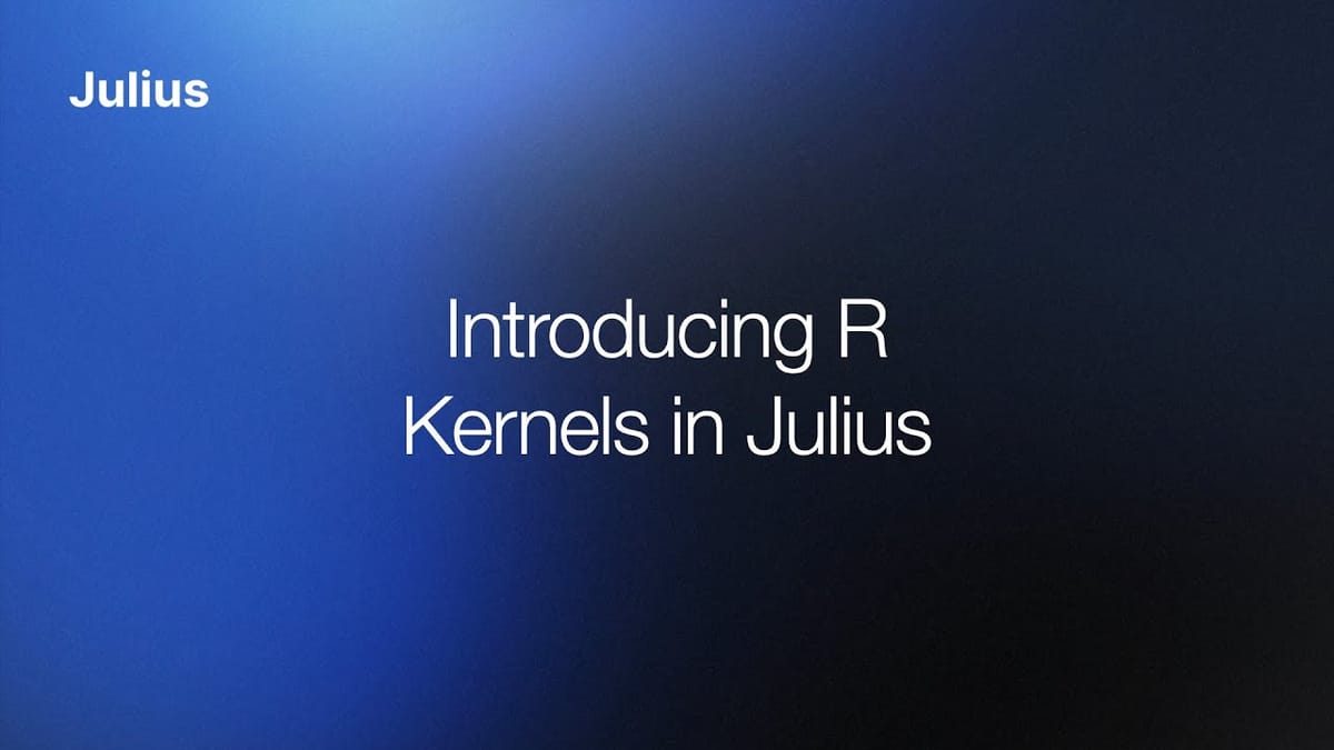 Introducing R Kernels in Julius